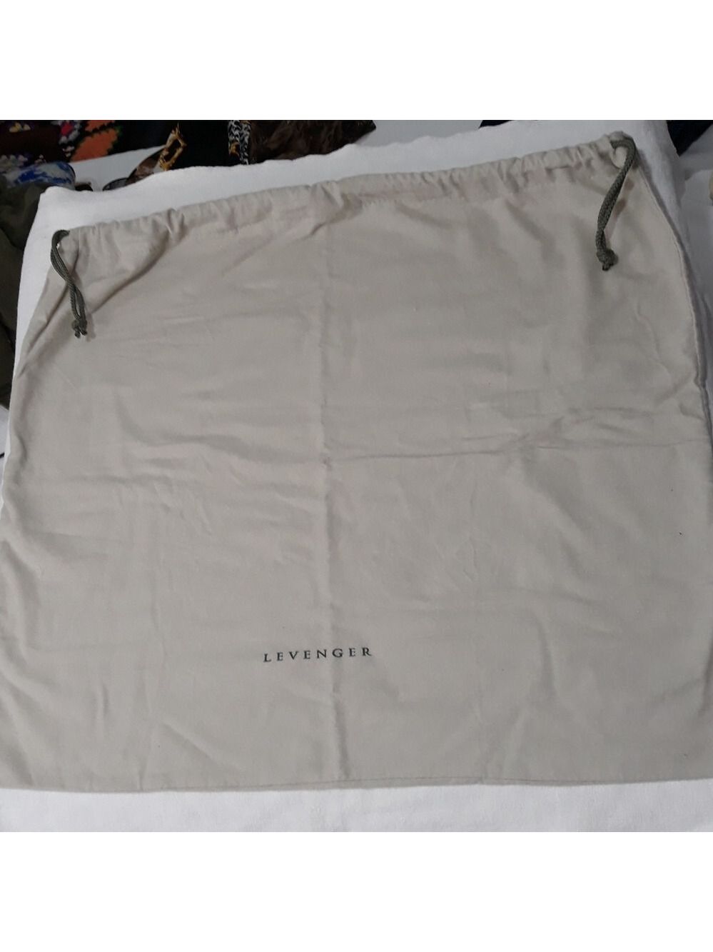 Levenger Flannel Storage Dust Bag With Drawstring Ligth Gray 23"×24"